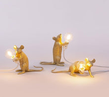 Charger l&#39;image dans la galerie, Lampe souris dorée Seletti # sitting
